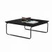 Mesa de Centro Munique 70x70 cm Preto com Base Preta