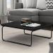 Mesa de Centro Munique 70x70 cm Preto com Base Preta