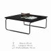 Mesa de Centro Munique 70x70 cm Preto com Base Preta