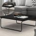 Mesa de Centro Munique 70x70 cm Preto com Base Preta