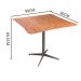 Mesa de Jantar Copa Quadrada Castanho com Metal Grafite 90cm