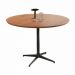 Mesa de Jantar Sofia MDF Laminado Castanho 90 cm Pé em Metal Preto