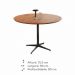 Mesa de Jantar Sofia MDF Laminado Castanho 90 cm Pé em Metal Preto