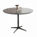 Mesa de Jantar Sofia MDF Laqueado Concreto 90 cm Pé em Metal Preto