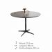 Mesa de Jantar Sofia MDF Laqueado Concreto 90 cm Pé em Metal Preto