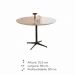 Mesa de Jantar Sofia MDF Laqueado Off White 90 cm Pé em Metal Preto