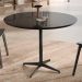 Mesa de Jantar Sofia MDF Laqueado Preto 90 cm Pé em Metal Preto