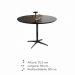 Mesa de Jantar Sofia MDF Laqueado Preto 90 cm Pé em Metal Preto
