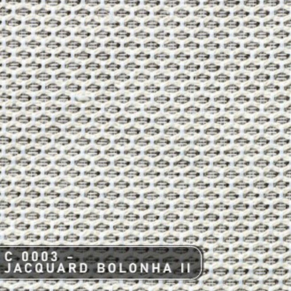 Puff Catar Decorativo Jacquard Bolonha Palha