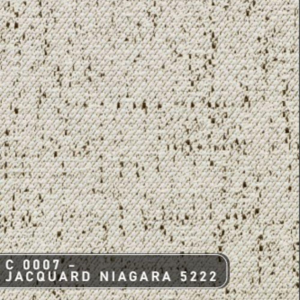 Puff Catar Decorativo Jacquard Niagara Bege
