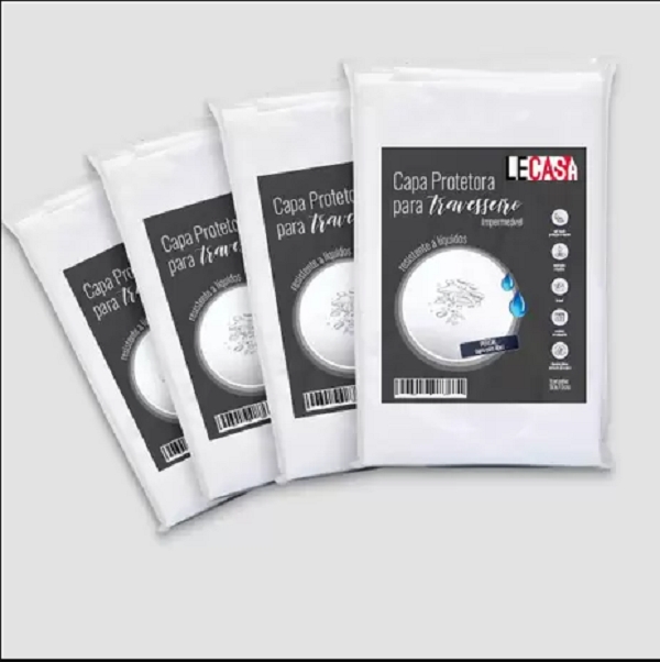 Kit 4 Capas Protetora Impermeável para Travesseiros - Lecasa