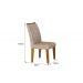  Kit 02 Cadeiras Sala de Jantar Larissa New MDF Moveis Leifer Freijó, Linho Bege