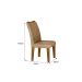 Kit 04 Cadeiras Sala de Jantar Larissa New MDF Moveis Leifer Freijó, Joli Gold