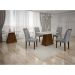 Aparador Tampo MDF/Vidro Pampulha New Leifer Moveis Braúna/Off White, Copo com vidro
