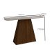 Aparador Tampo MDF/Vidro Pampulha New Leifer Moveis Braúna/Off White, Reto com vidro