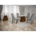 Aparador Tampo MDF/Vidro Pampulha New Leifer Moveis Braúna/Off White, Reto com vidro