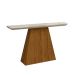 Aparador Tampo MDF/Vidro Pampulha New Leifer Moveis Freijó/Off White, Copo com vidro