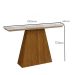 Aparador Tampo MDF/Vidro Pampulha New Leifer Moveis Freijó/Off White, Copo com vidro