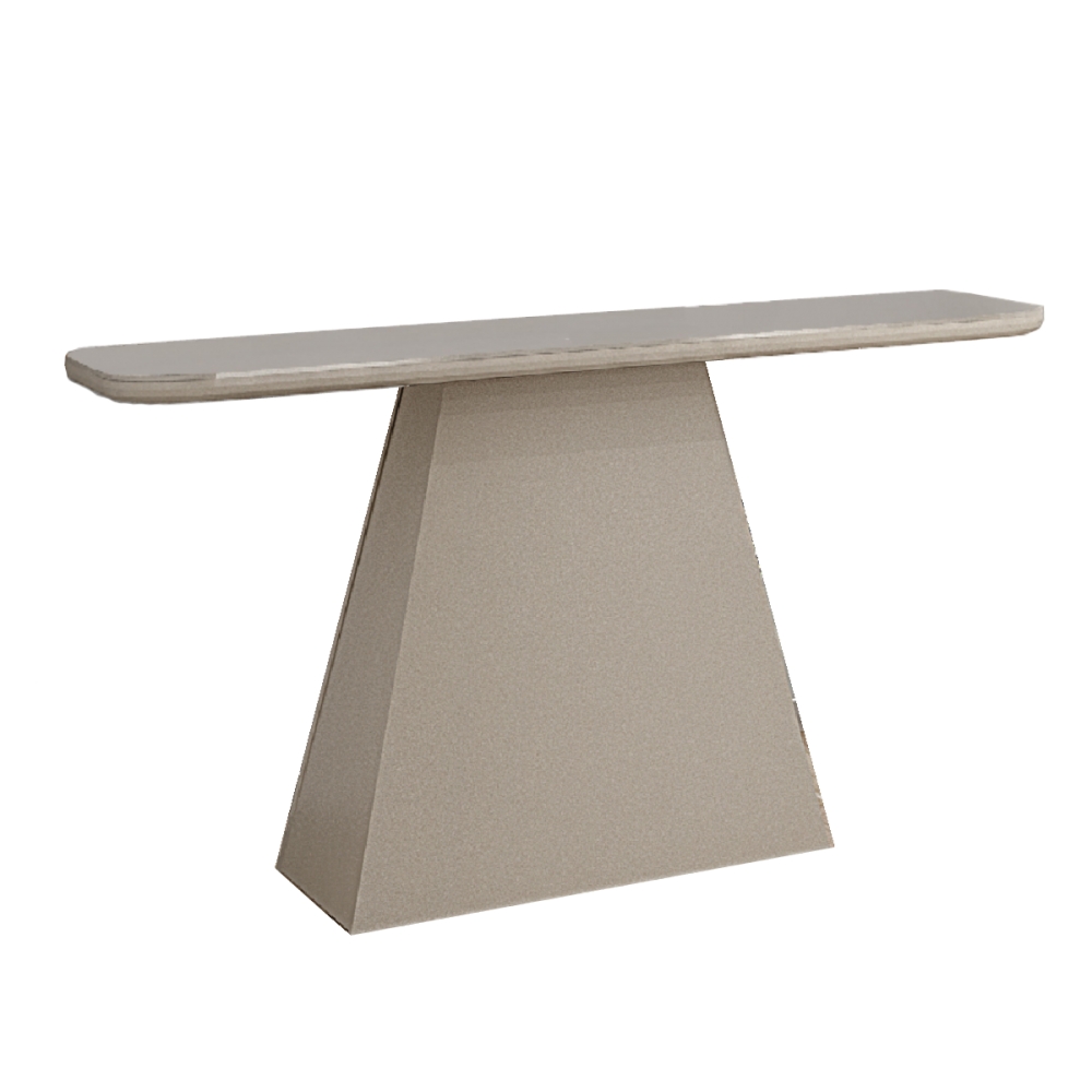 Aparador Tampo MDF/Vidro Pampulha New Leifer Moveis Off White, Reto com vidro