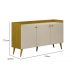 Buffet Clara 3 Portas Leifer Moveis Freijó/Off White