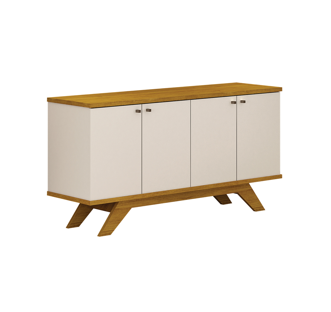 Buffet Ilheus 4 Portas 1 Gaveta 1 Prateleira Moveis Leifer Freijó/Off White