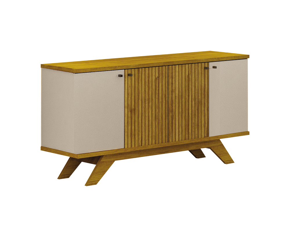 Buffet Ilheus 4 Portas 1 Gaveta 1 Prateleira Moveis Leifer Freijó/Off White