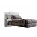 Cabeceira Painel Box Pequim Bronze Com Mesa De Cabeceira Leifer Branco