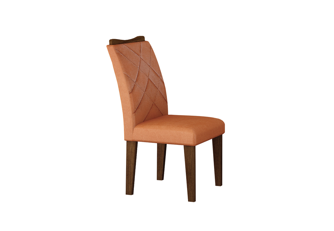 Cadeira Larissa Premium MDF Moveis Leifer Braúna, Joli Terracota
