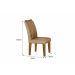 Cadeira Larissa Premium MDF Moveis Leifer Freijó, Pena Caramelho