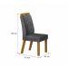 Conjunto Sala de Jantar Ilheus Mesa Freijo/Chumbo 1,80m C/ 06 Cadeiras Joli Chumbo Moveis Leifer Freijó/Chumbo
