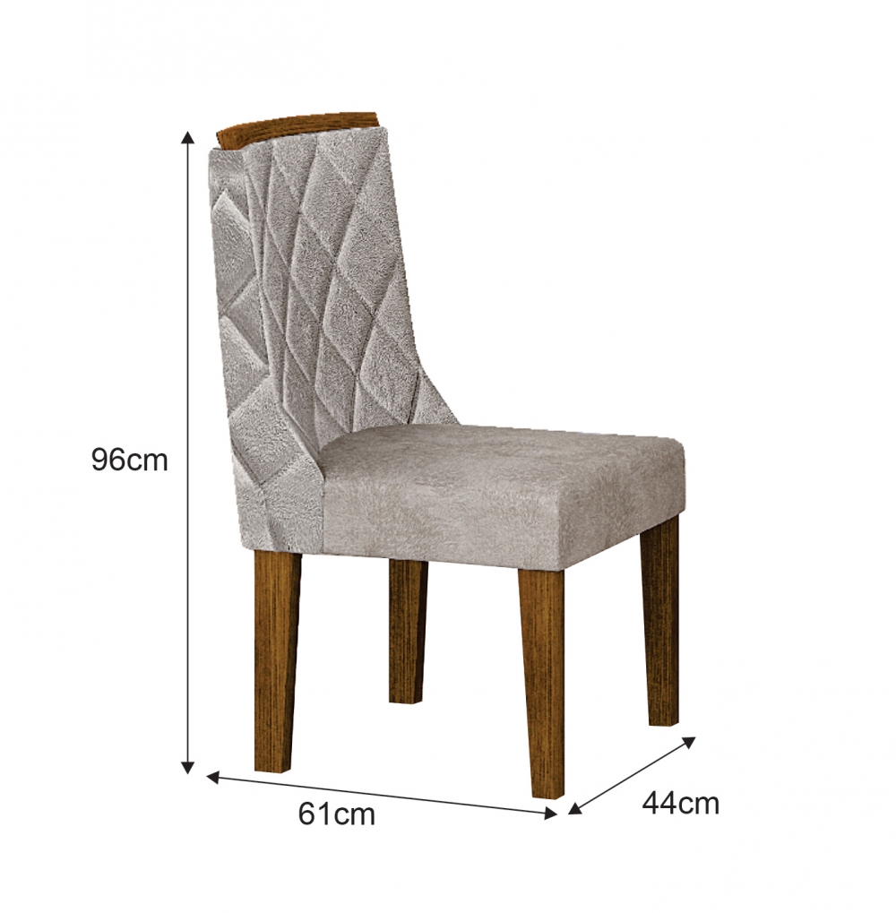 Conjunto Sala de Jantar Perola Mesa Freijo/Off White 180cm C/ 06 Cadeiras Joli Palha Moveis Leifer Freijó/Off White, Copo com vidro