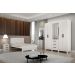 Guarda Roupa Casal 4 Portas 3 Gavetas Com Espelho Belem Leifer Moveis Branco