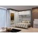 Guarda Roupa Modulado com Espelho 2,59m 2 Portas de Correr 7 Gavetas Sparta New Leifer Móveis  Branco, Com Espelho