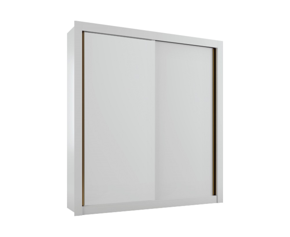 Guarda Roupa New Milan 2 Portas 2 Gavetas S/Espelho Leifer Branco