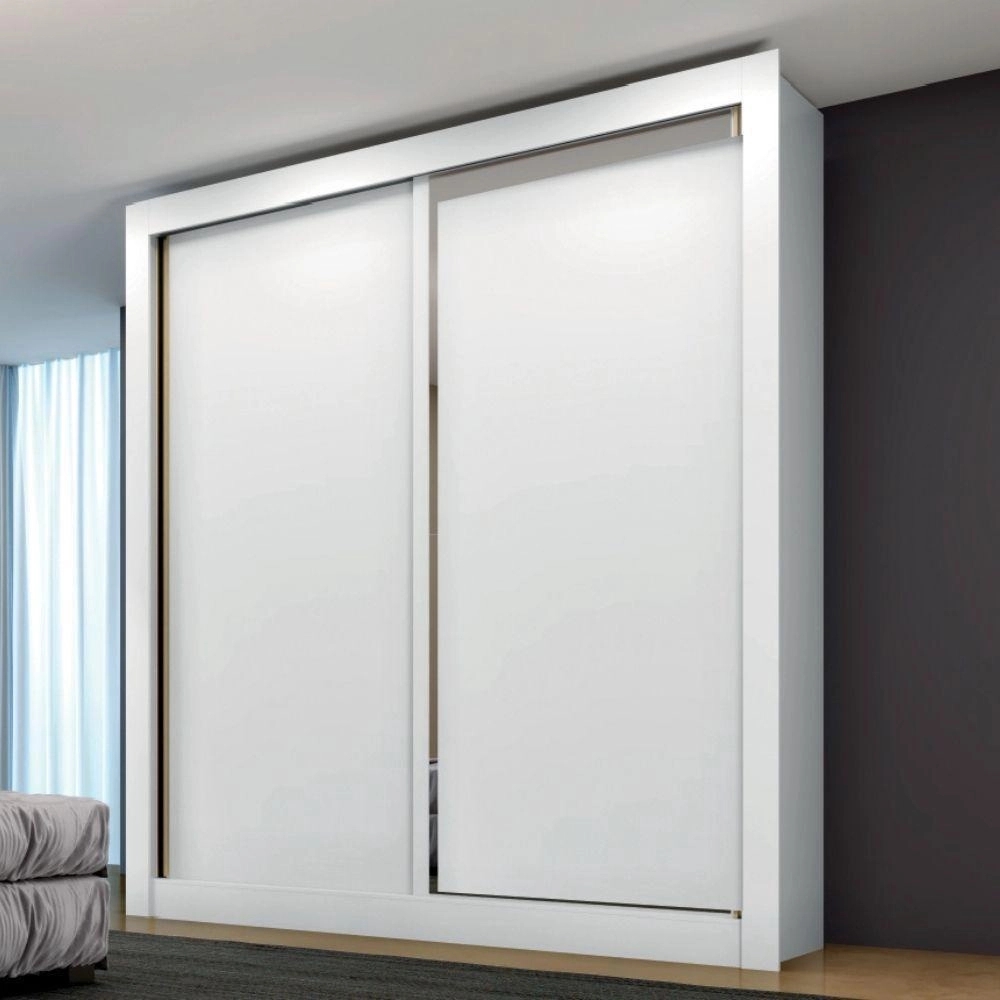 Guarda Roupa New Milan 2 Portas 2 Gavetas S/Espelho Leifer Branco