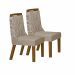 Kit 02 Cadeiras Sala de Jantar Agata Madeira Moveis Leifer Freijó, Joli Camurça