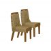 Kit 02 Cadeiras Sala de Jantar Agata Madeira Moveis Leifer Freijó, Joli Gold