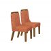 Kit 02 Cadeiras Sala de Jantar Agata Madeira Moveis Leifer Freijó, Joli Terracota