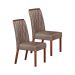 Kit 02 Cadeiras Sala de Jantar Atenas Premium Madeira Moveis Leifer Freijó, Joli Camurça