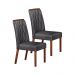 Kit 02 Cadeiras Sala de Jantar Atenas Premium Madeira Moveis Leifer Freijó, Joli Chumbo