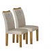 Kit 02 Cadeiras Sala de Jantar Clara Madeira Moveis Leifer Freijó, Joli Palha
