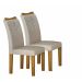 Kit 02 Cadeiras Sala de Jantar Clara Madeira Moveis Leifer Freijó, Joli Palha