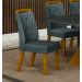 Kit 02 Cadeiras Sala de Jantar Ilheus Madeira Moveis Leifer Freijó, Joli Chumbo