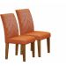 Kit 02 Cadeiras Sala de Jantar Lavinia MDF Moveis Leifer Freijó, Joli Terracota