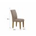 Kit 02 Cadeiras Sala de Jantar Lavinia MDF Moveis Leifer Freijó, Veludo Camurça