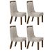 Kit 04 Cadeiras Sala de Jantar Agata MDF Leifer Moveis Braúna, Joli Palha