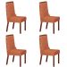 Kit 04 Cadeiras Sala de Jantar Agata Madeira Moveis Leifer Freijó, Joli Terracota