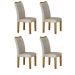 Kit 04 Cadeiras Sala de Jantar Clara Madeira Moveis Leifer Freijó, Joli Palha