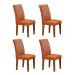 Kit 04 Cadeiras Sala de Jantar Lavinia MDF Moveis Leifer Freijó, Joli Terracota