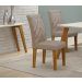 Kit 04 Cadeiras Sala de Jantar Lavinia MDF Moveis Leifer Freijó, Veludo Camurça